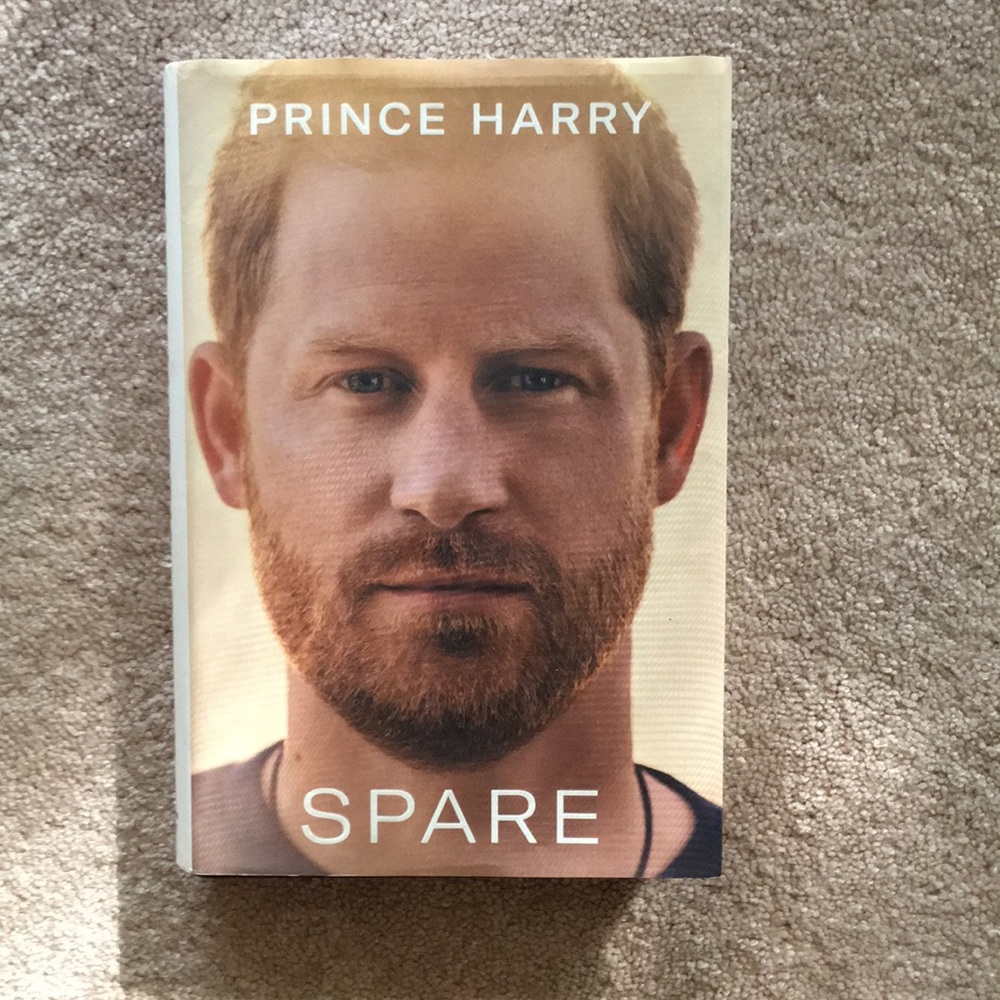 SPARE by Prince Harry read for book club so 3 or 4 pages with notations.